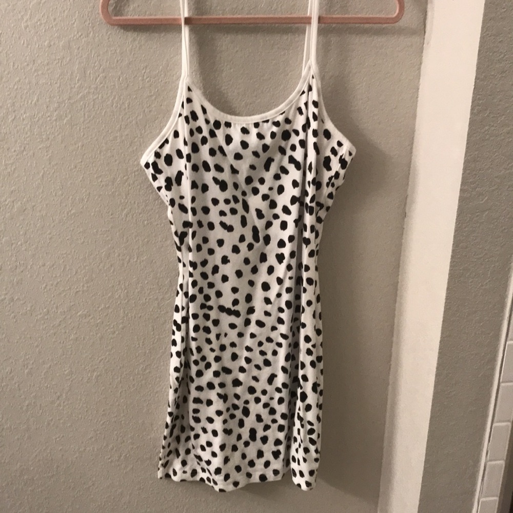 Black & White Dalmatian Print Dress